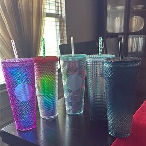 Starbucks Prism Tumbler with Red Lid